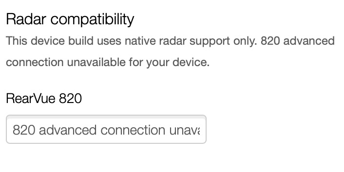 Older device settings screenshot